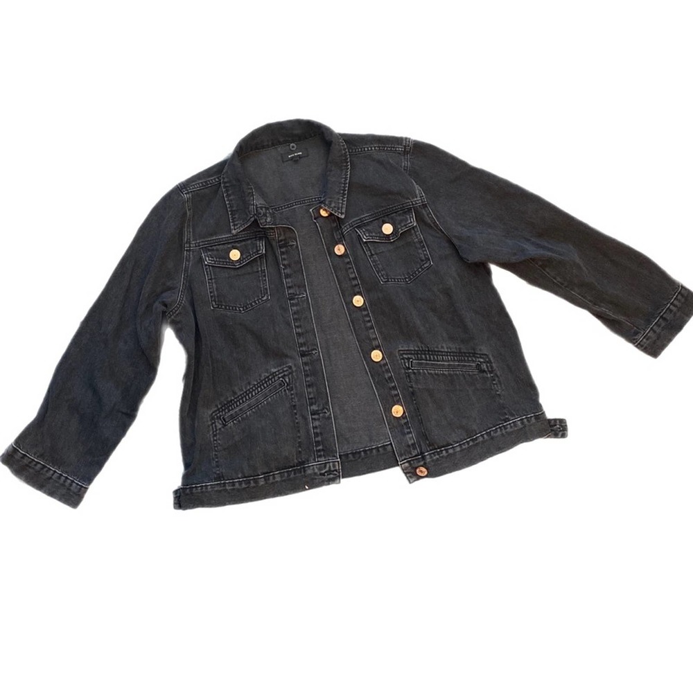 River island black denim jacket